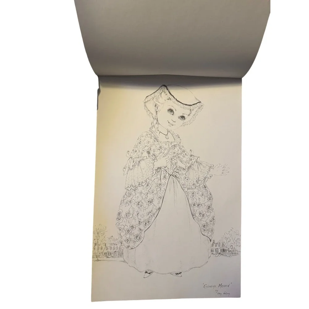 Red Farm Studio American Heritage Dolls Coloring Book Historic Fashion 6 Pages